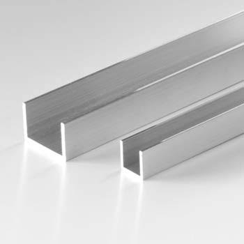 Aluminium-U-Profil (volle Länge, 2,5 m)